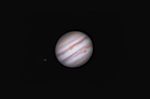 Planet Jupiter mit Mond Europa